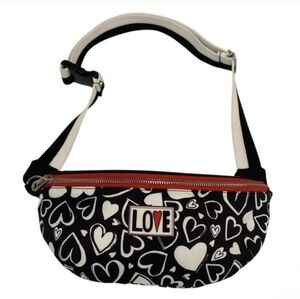 Brighton Love Black & White Heart Bag